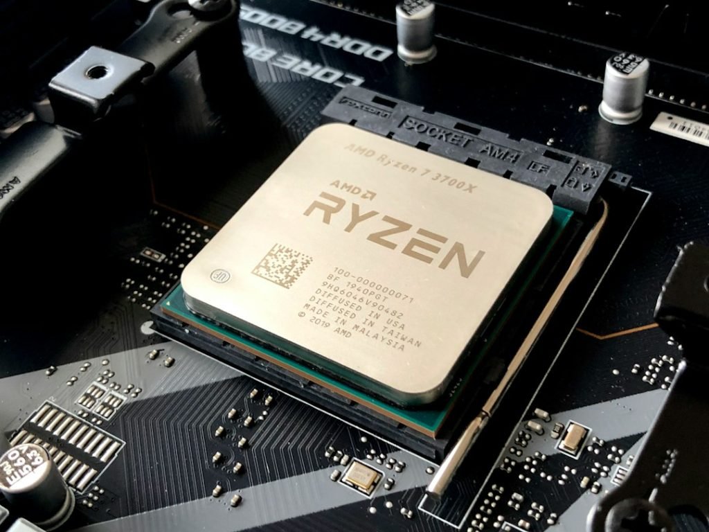 AMD Ryzen 7 3700X desktop processor, shown as company context