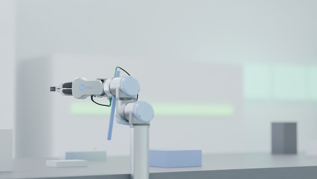Concept robotic arm in a laboratory workspace