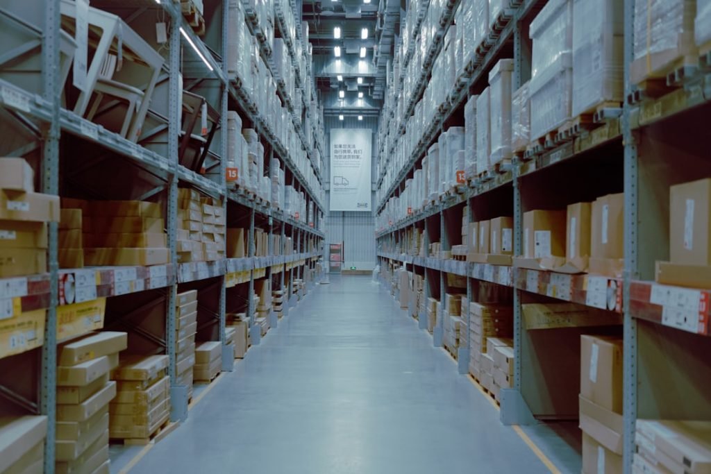 Rows of servers inside a modern data centre
