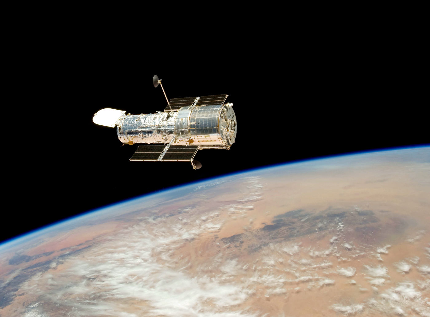Hubble Space Telescope above Earth after its 2009 servicing mission