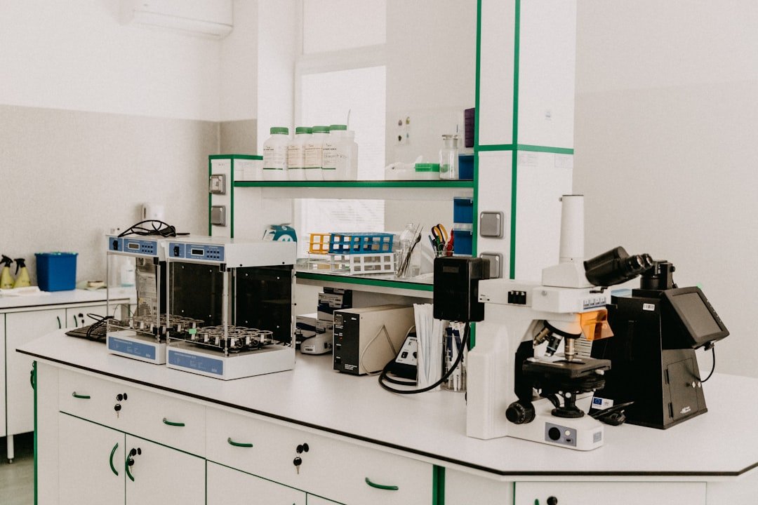 Equipment in a university chemistry laboratory.