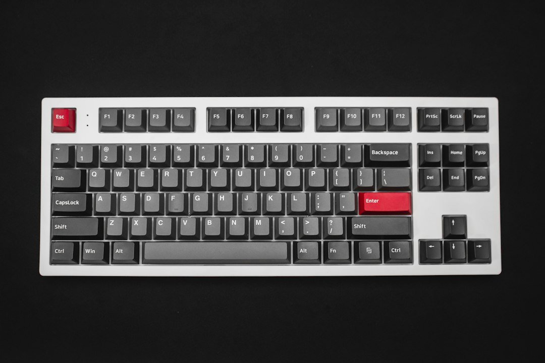 Mechanical computer keyboard, shown as a representative stock photograph.