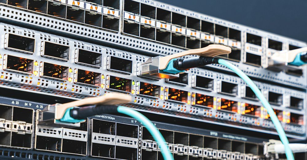 Stacked network switches with multiple connected cables