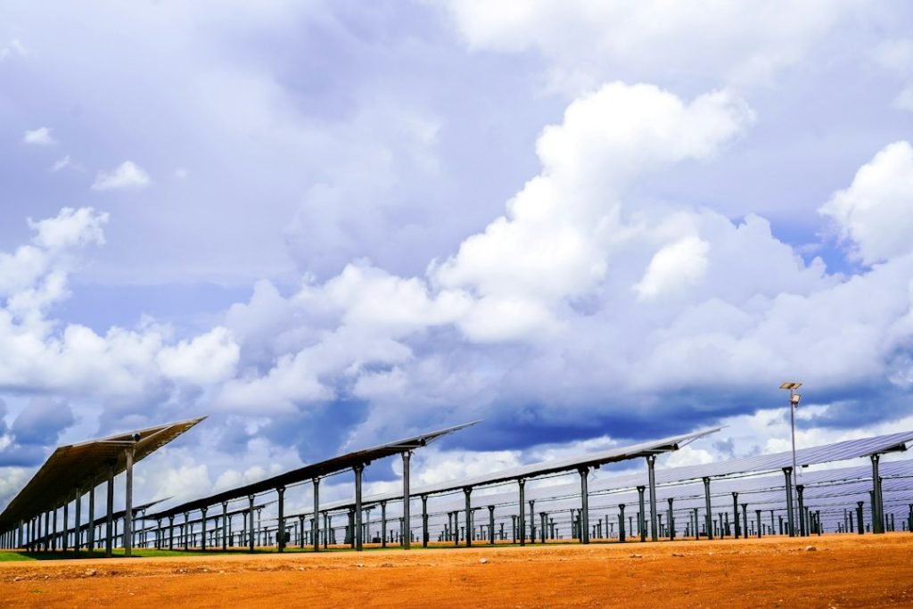 Solar power plant in Zambia; representative photograph.