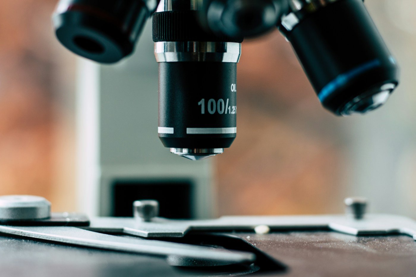 Microscope in a research laboratory