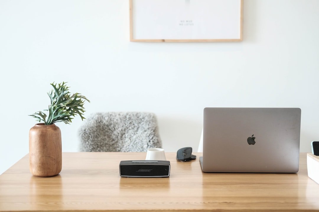Home office workspace with a computer and desk