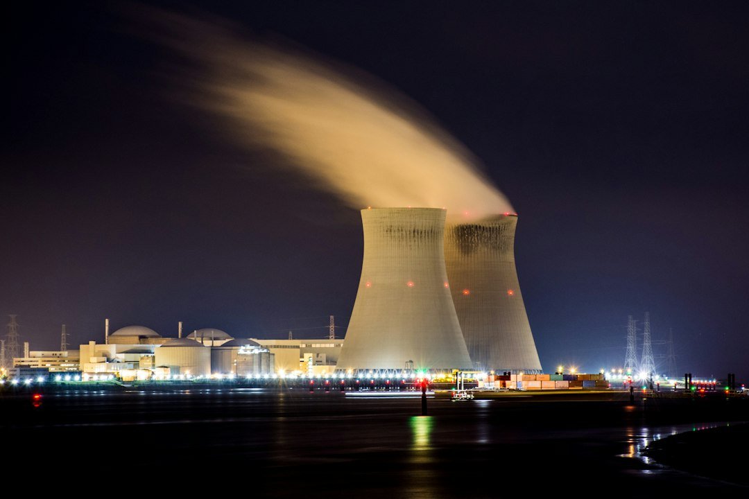 Nuclear power station at night; contextual image, not one of the facilities in the loan commitment.