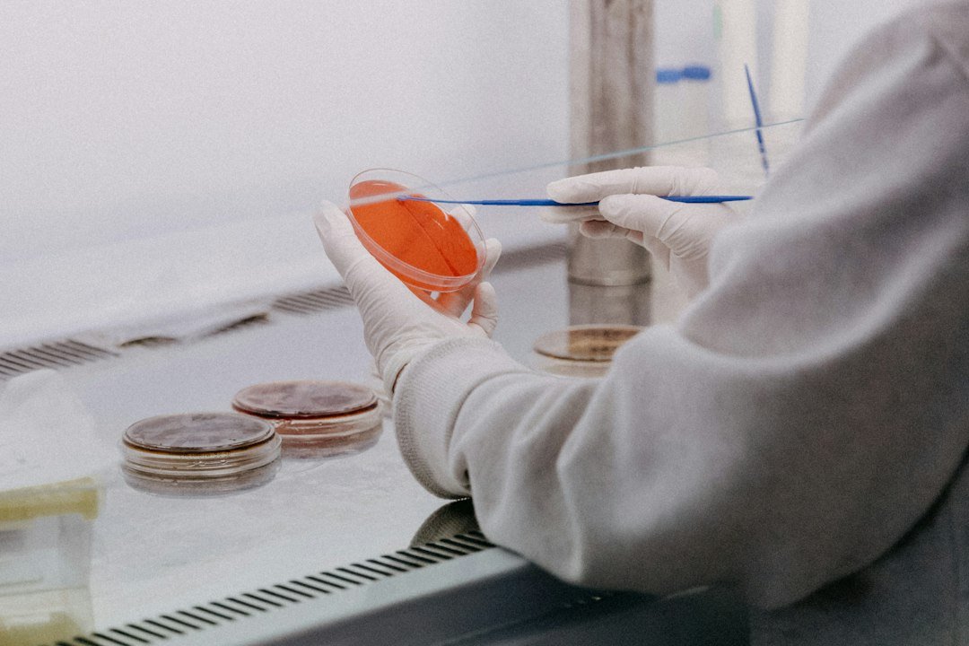 Modern laboratory workspace; contextual image for stem-cell organoid engineering.
